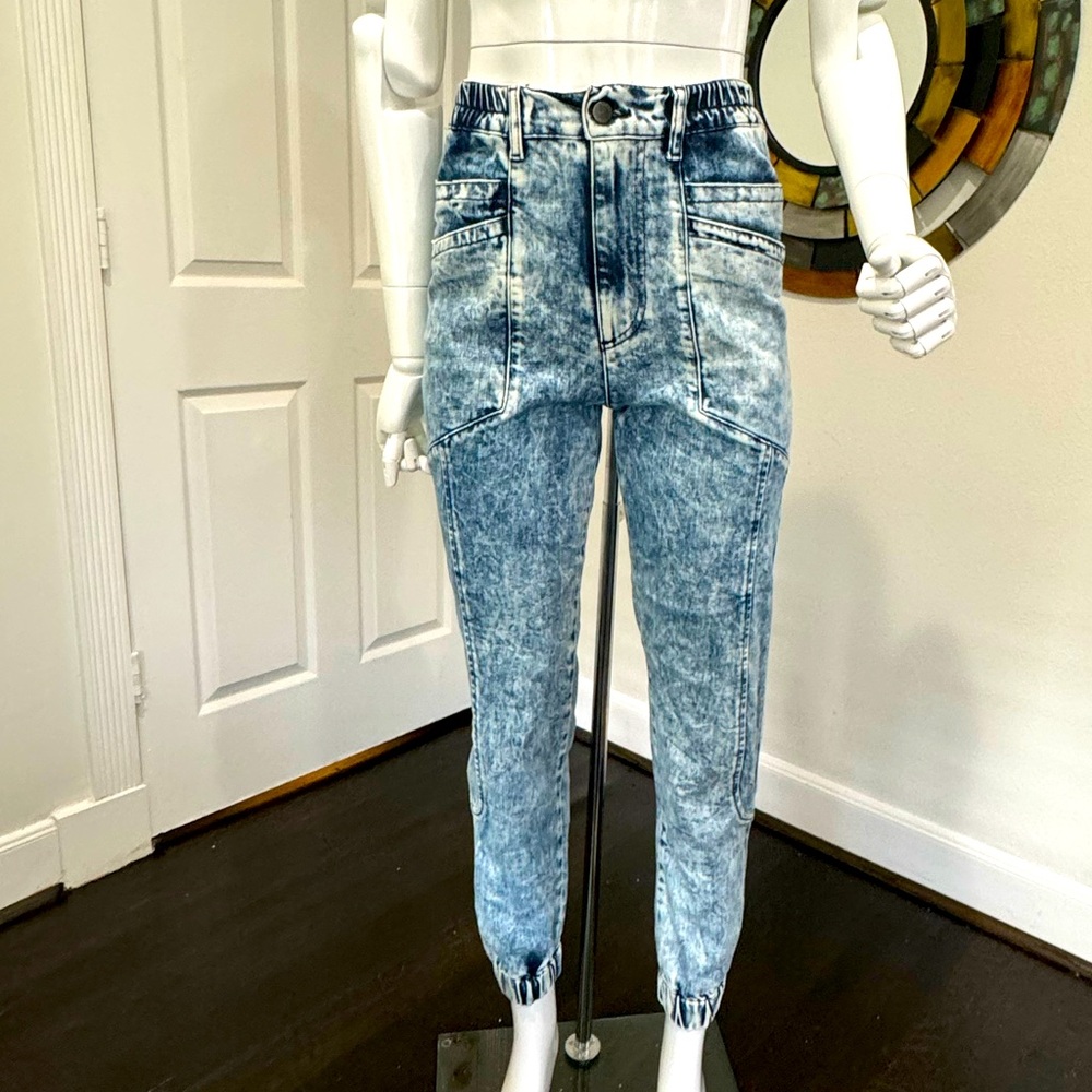 Retrofete jeans, size 26, NWT, high waist with elasticized hems